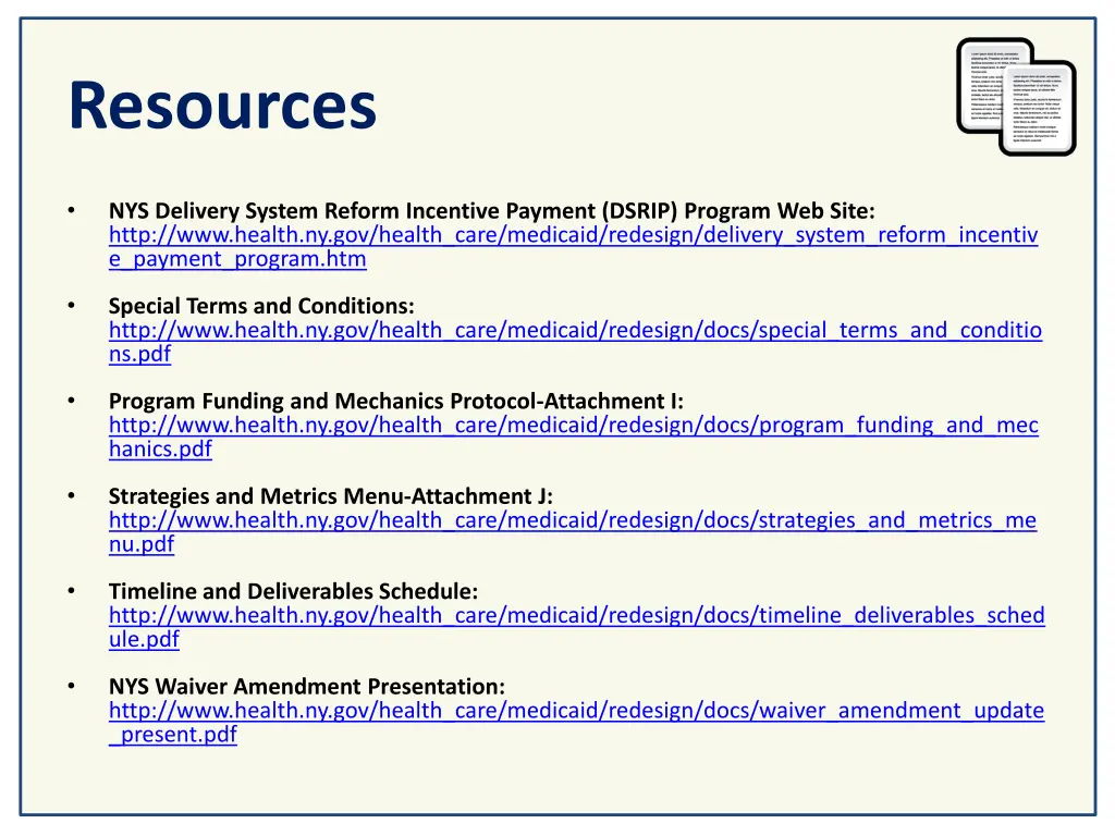 resources