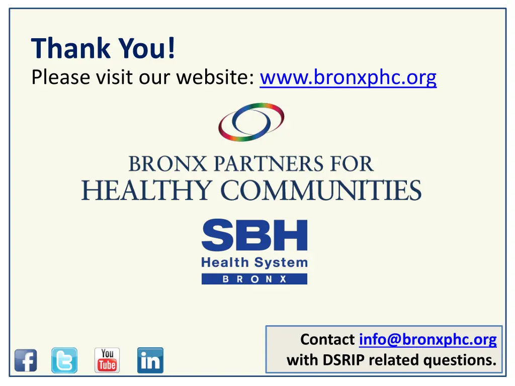 thank you please visit our website www bronxphc