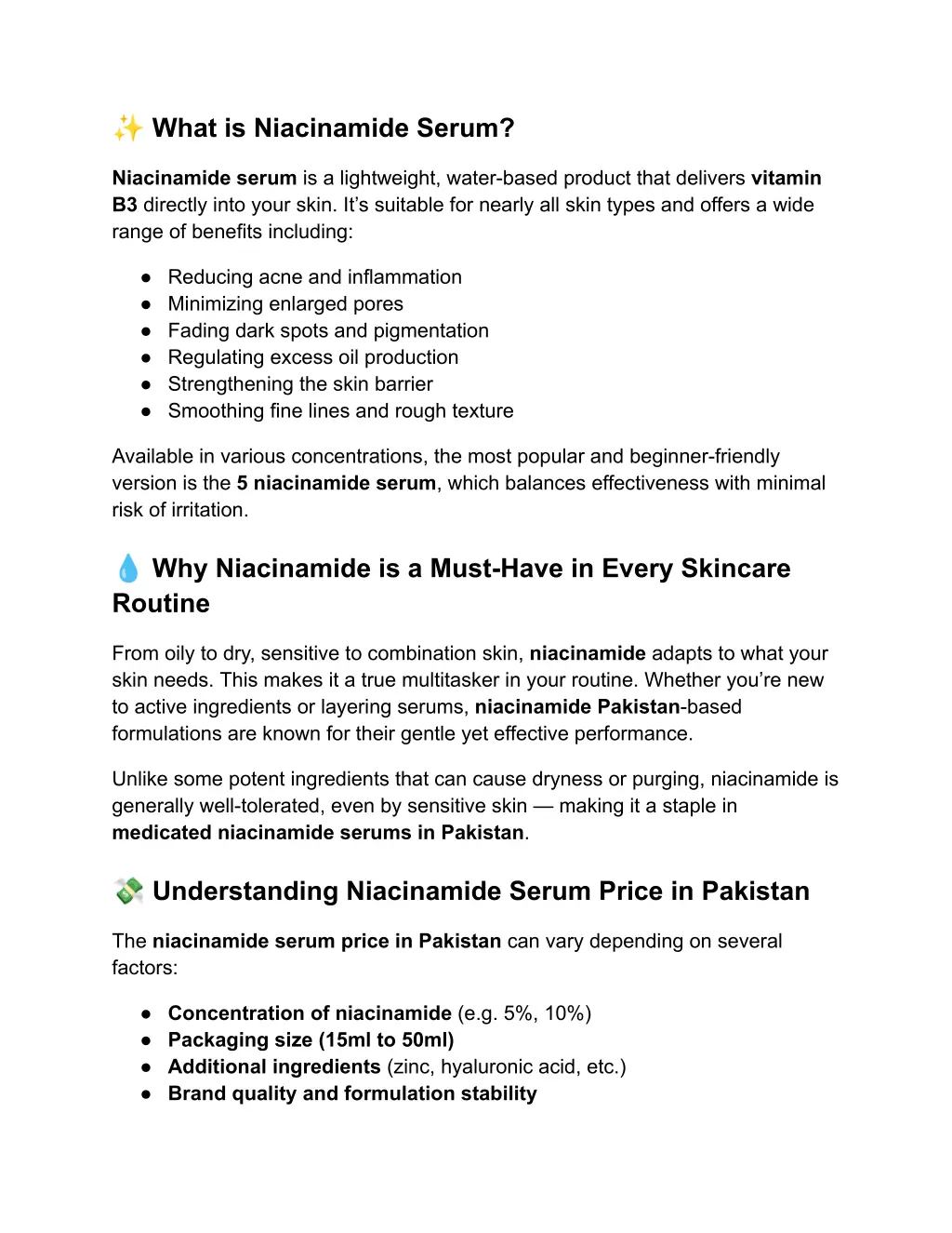 what is niacinamide serum