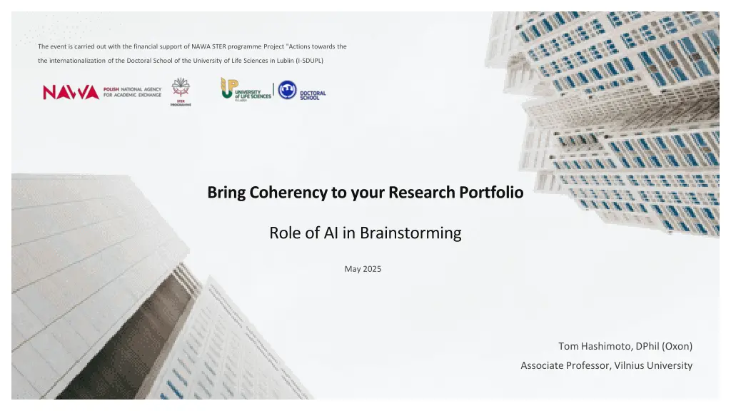 the event is carried out with the financial