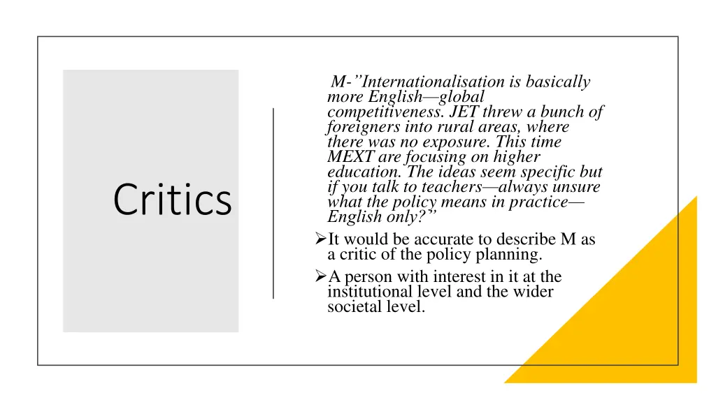 m internationalisation is basically more english
