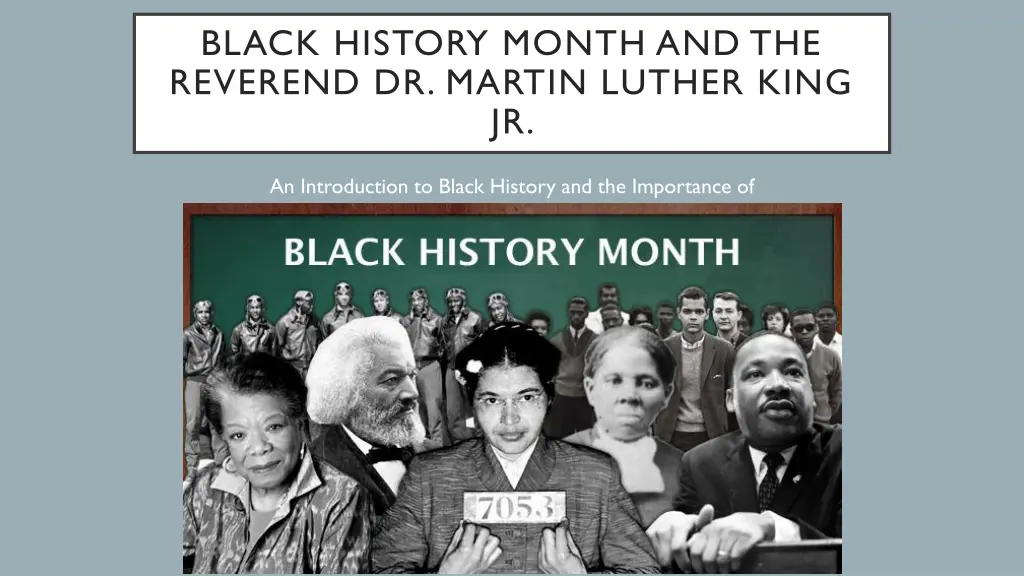 black history month and the reverend dr martin