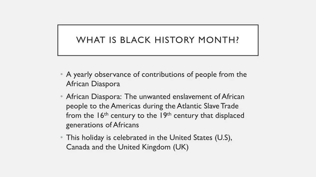 what is black history month