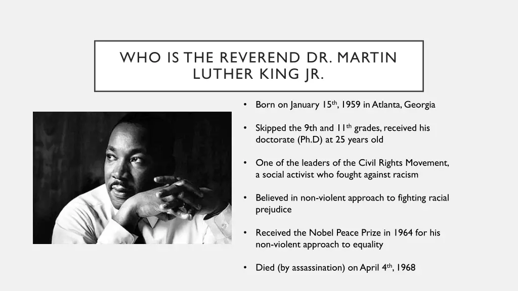 who is the reverend dr martin luther king jr