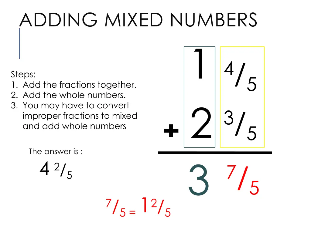adding mixed numbers 1