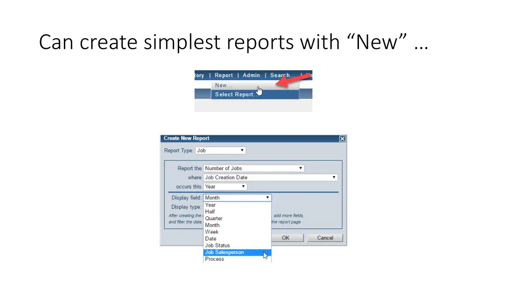 can create simplest reports with new