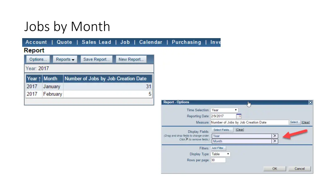 jobs by month 1