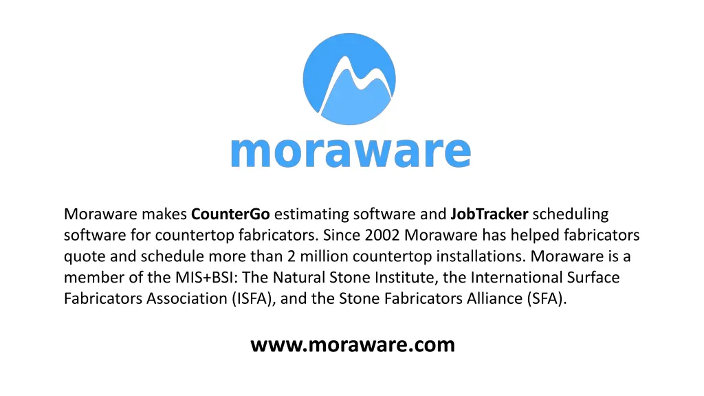 moraware makes countergo estimating software