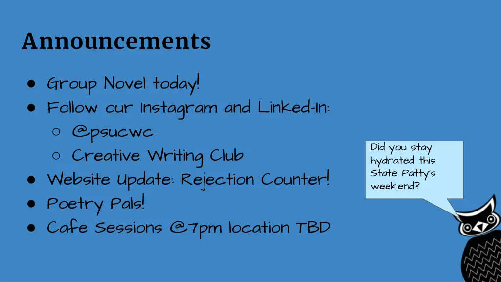 announcements