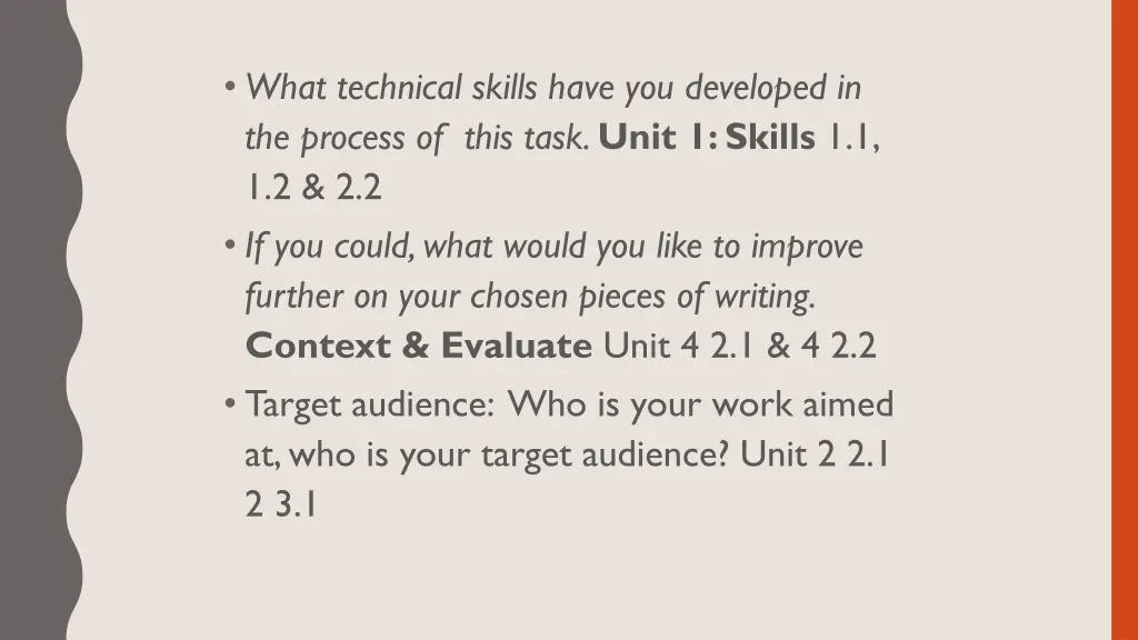 what technical skills have you developed