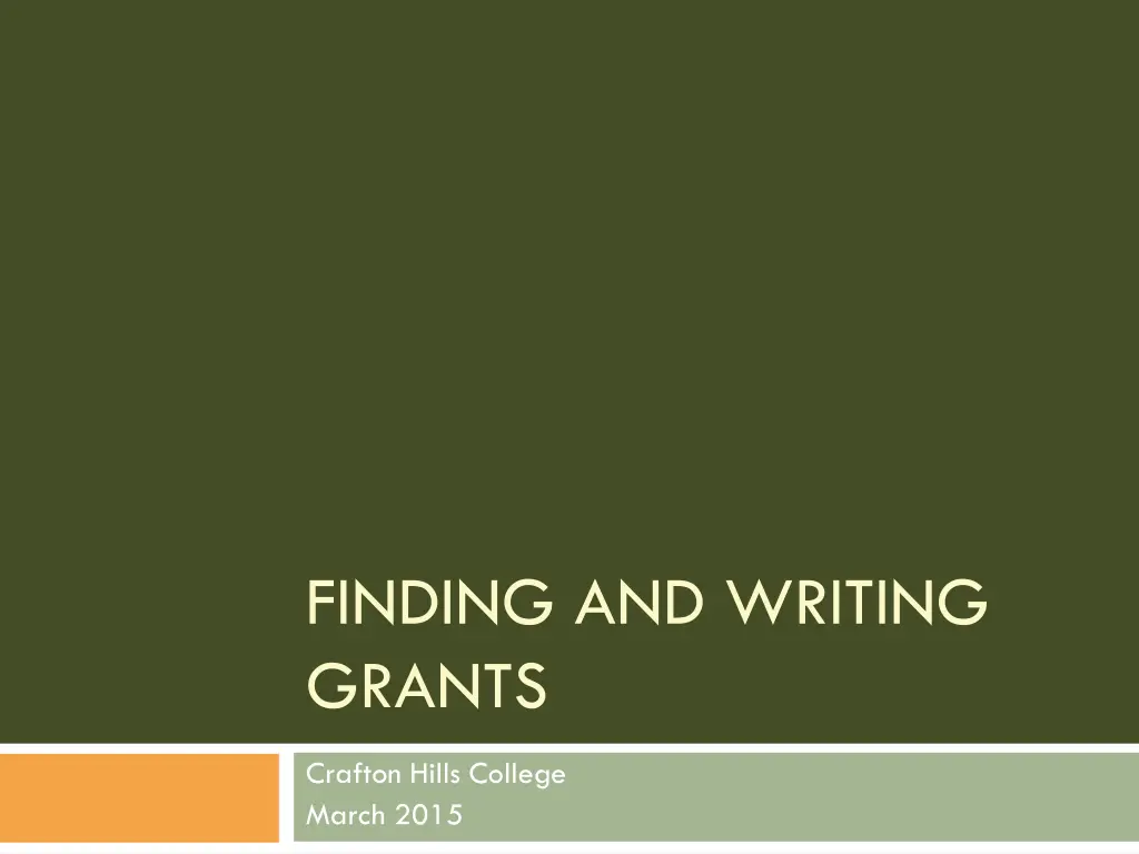 finding and writing grants