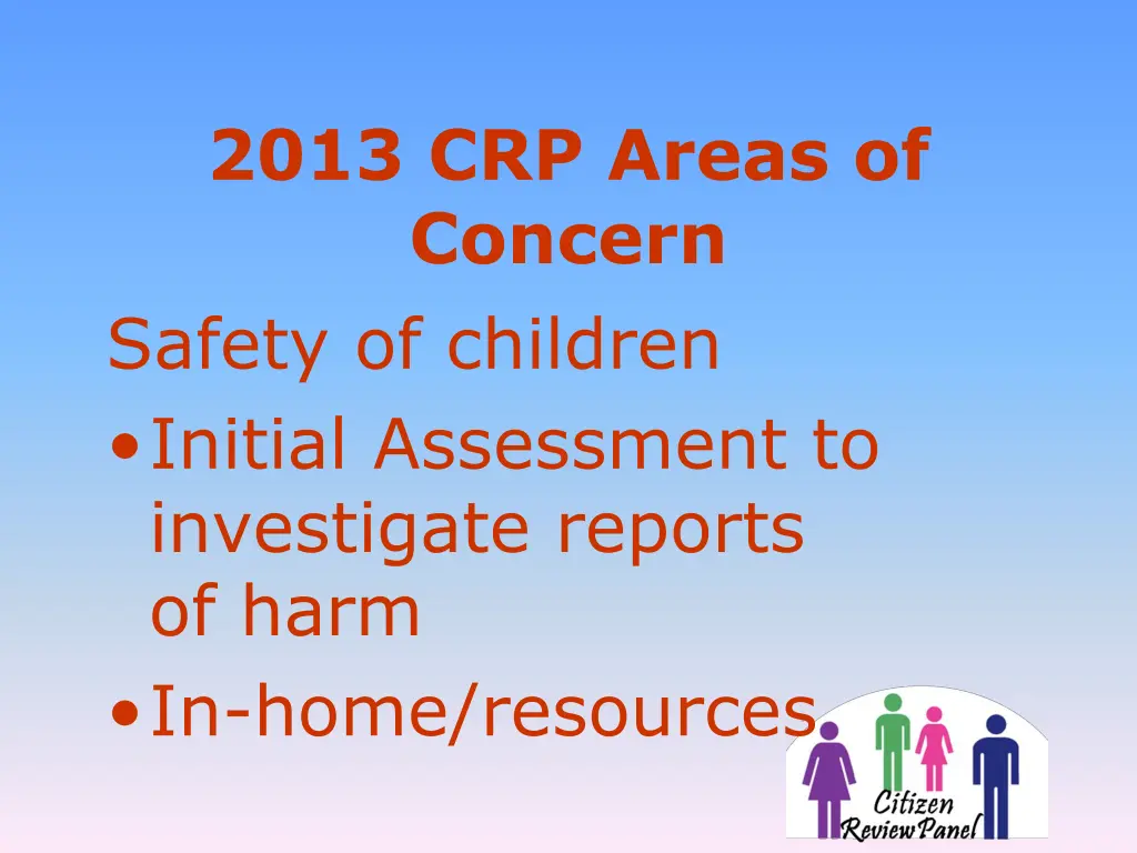 2013 crp areas of concern safety of children
