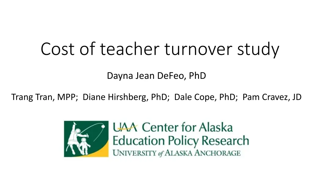 cost of teacher turnover study