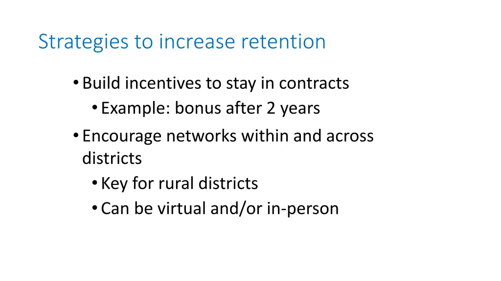 strategies to increase retention 1