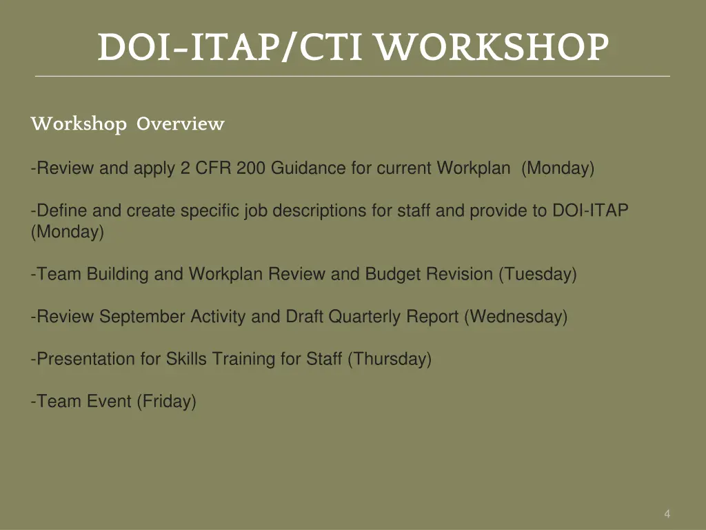 doi itap cti workshop 3