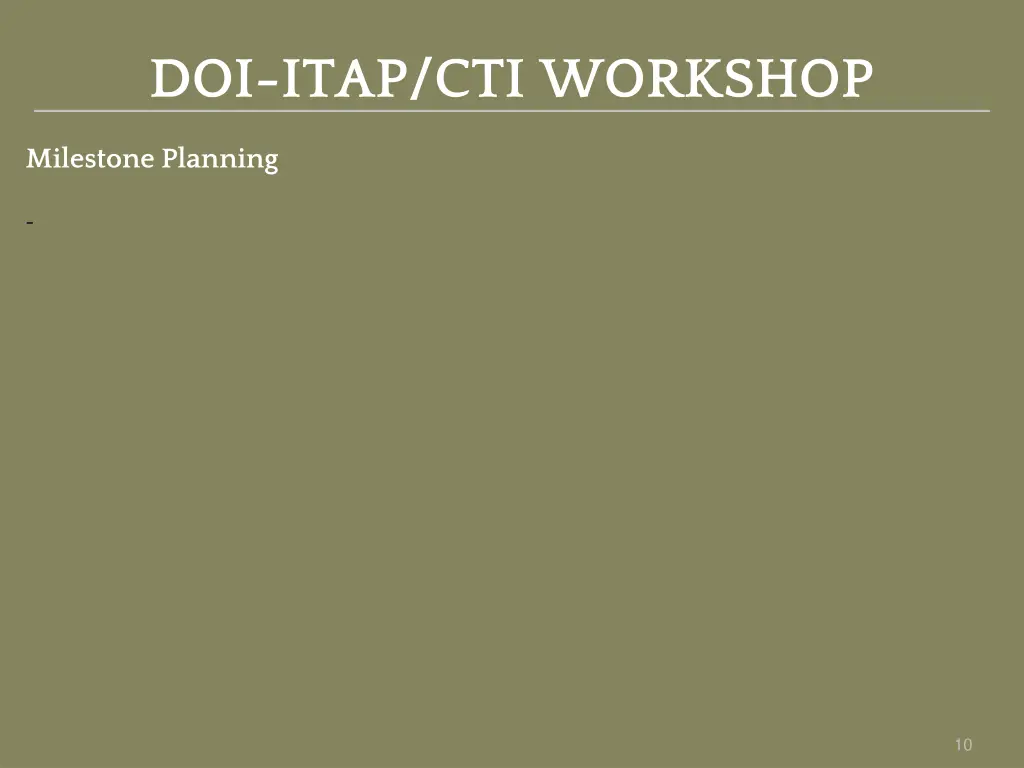 doi itap cti workshop 9