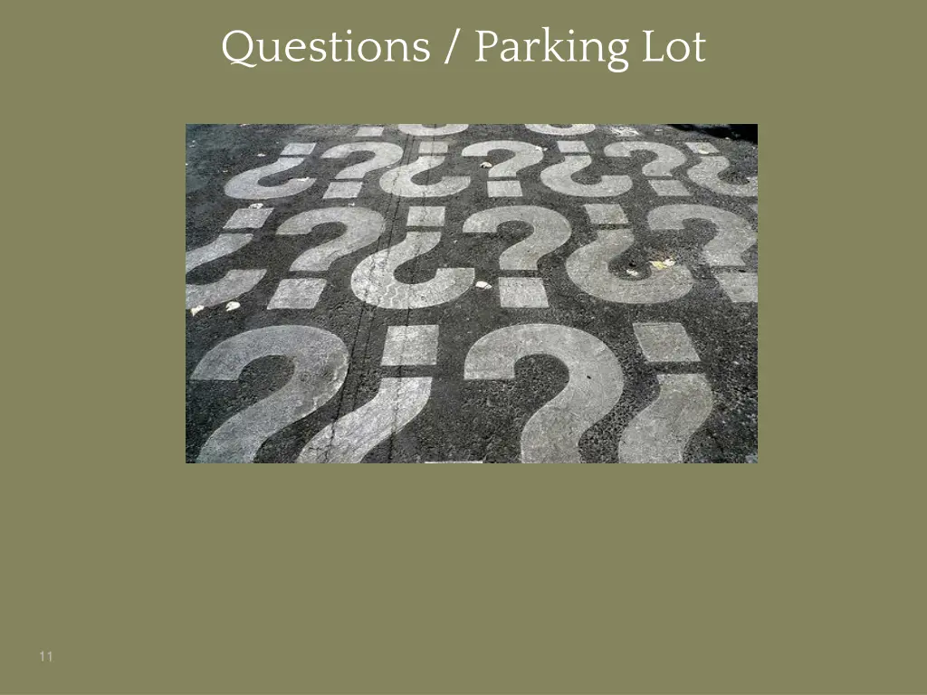 questions parking lot