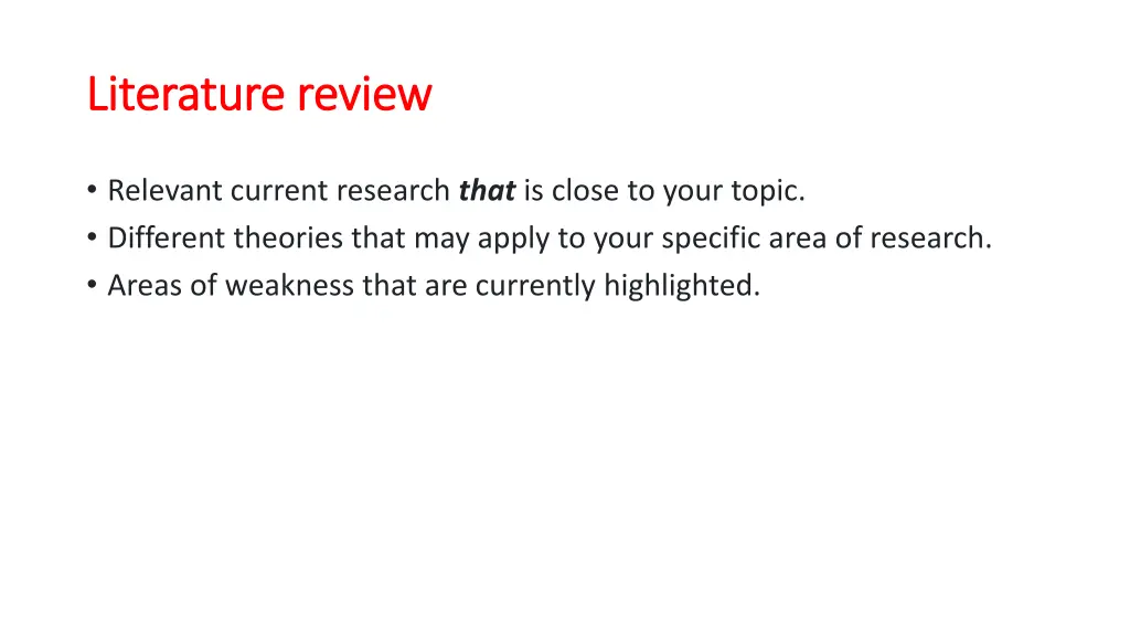 literature review literature review