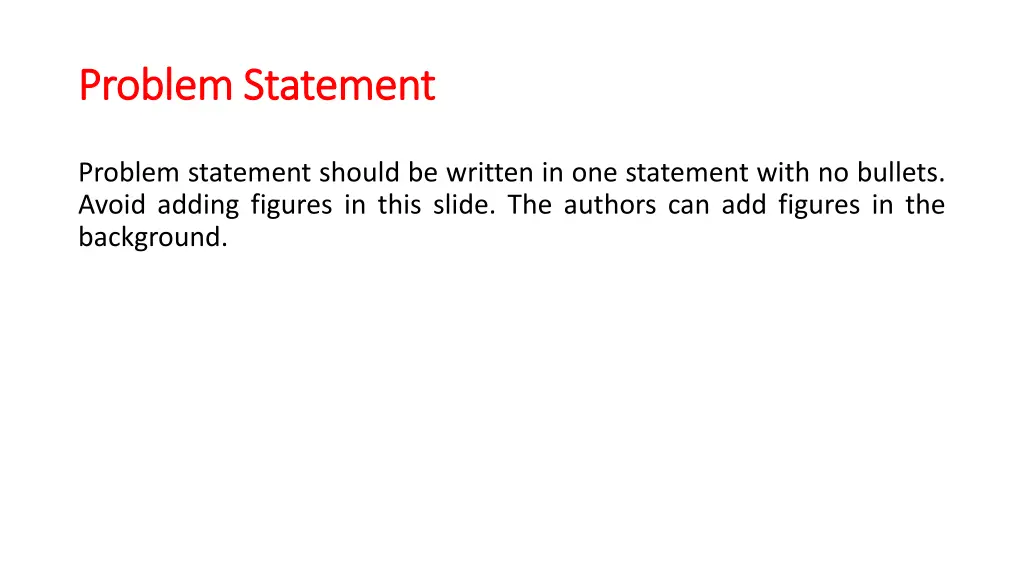 problem statement problem statement