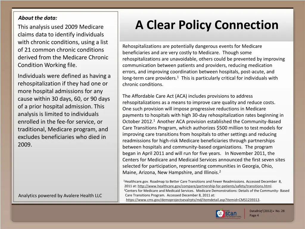 about the data this analysis used 2009 medicare
