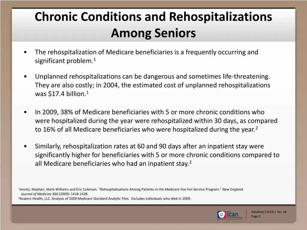 chronic conditions and rehospitalizations among