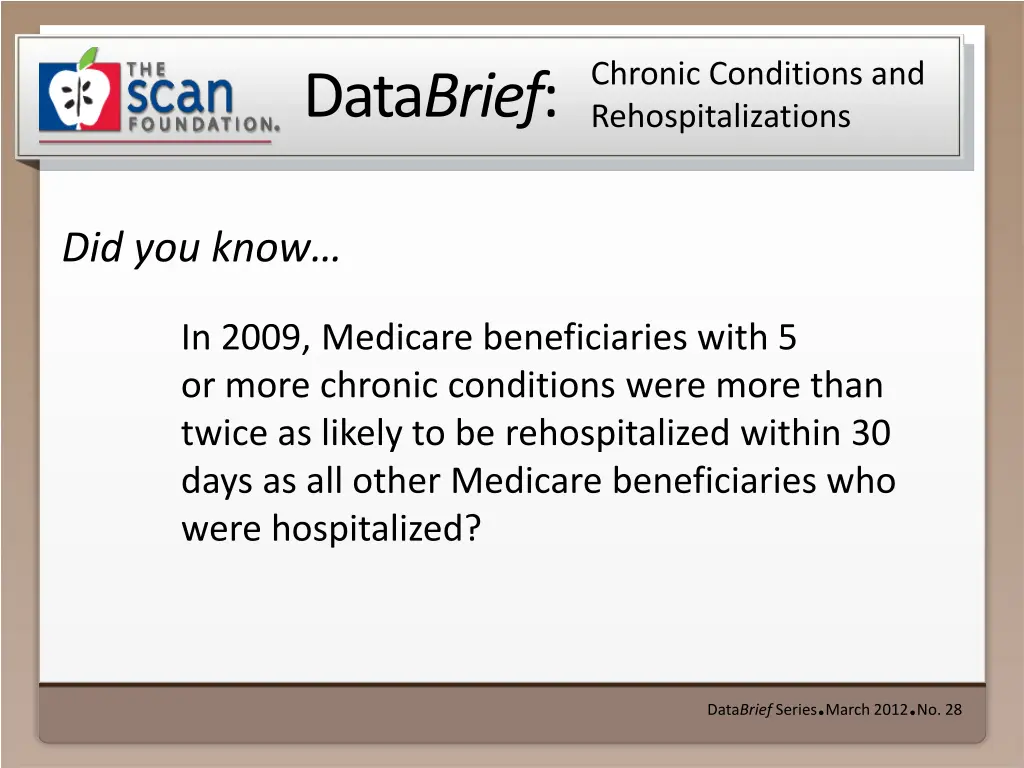 chronic conditions and rehospitalizations
