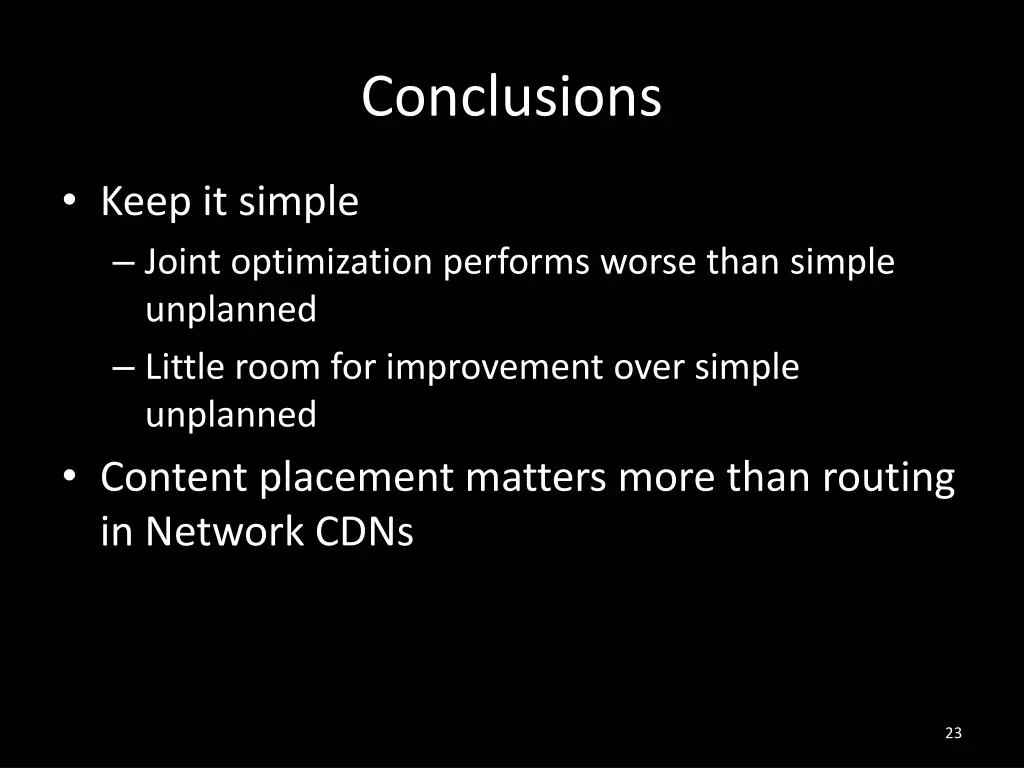 conclusions
