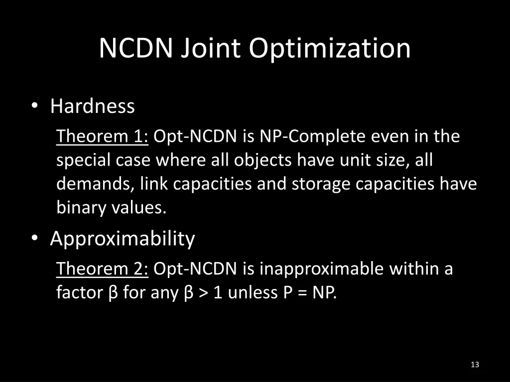 ncdn joint optimization