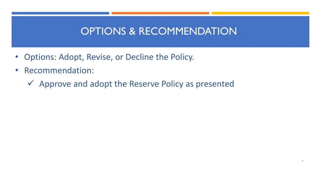 options recommendation