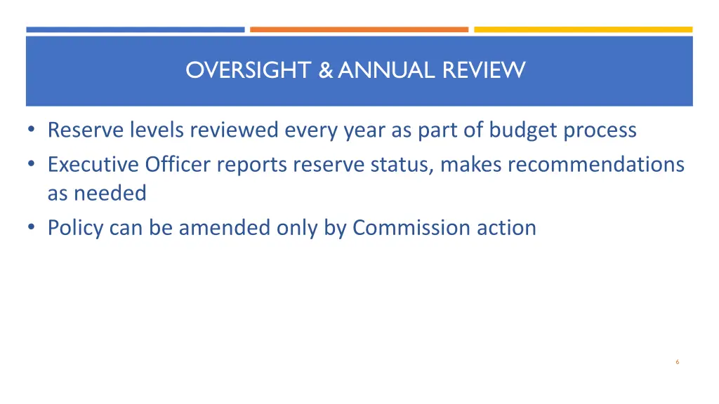 oversight annual review
