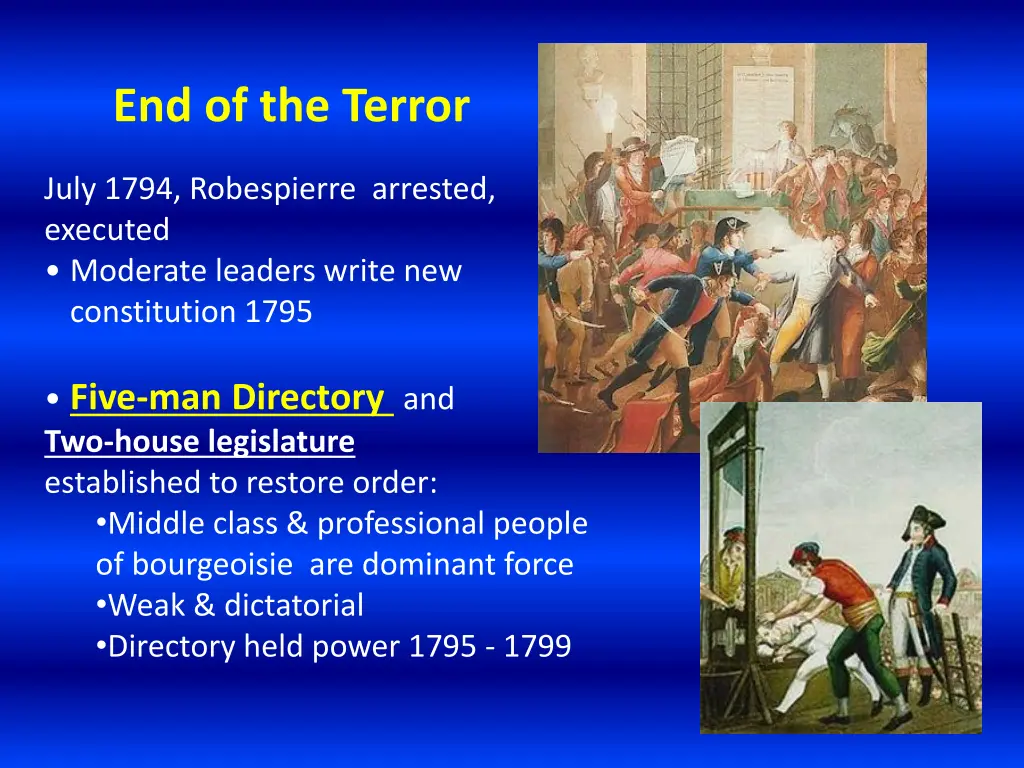 end of the terror