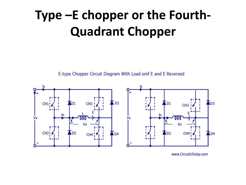type e chopper or the fourth quadrant chopper