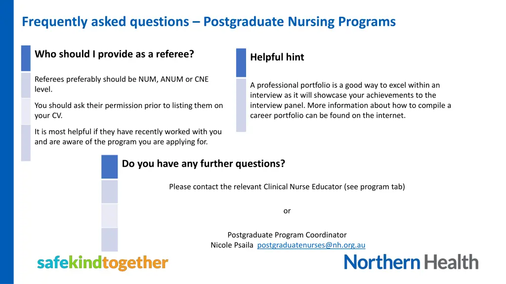frequently asked questions postgraduate nursing 3