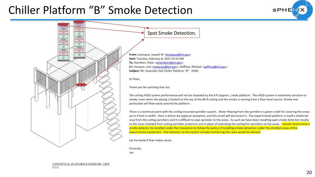 chiller platform b smoke detection