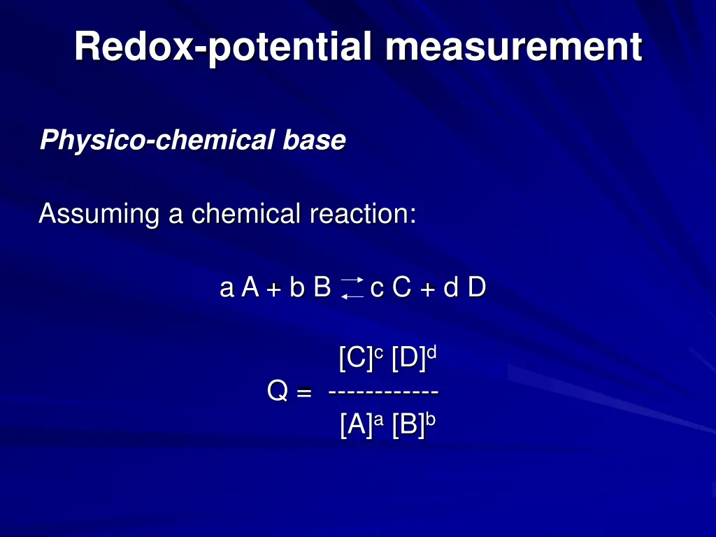 redox potential measurement
