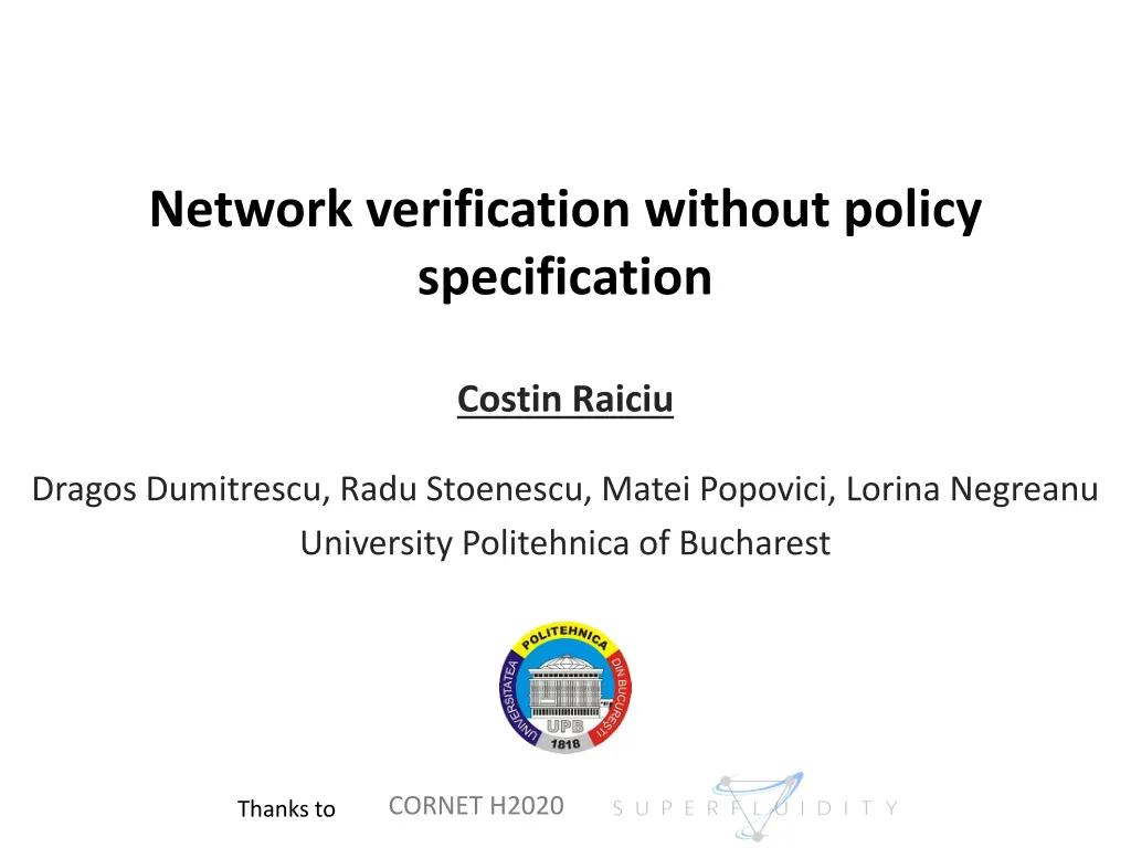 network verification without policy specification