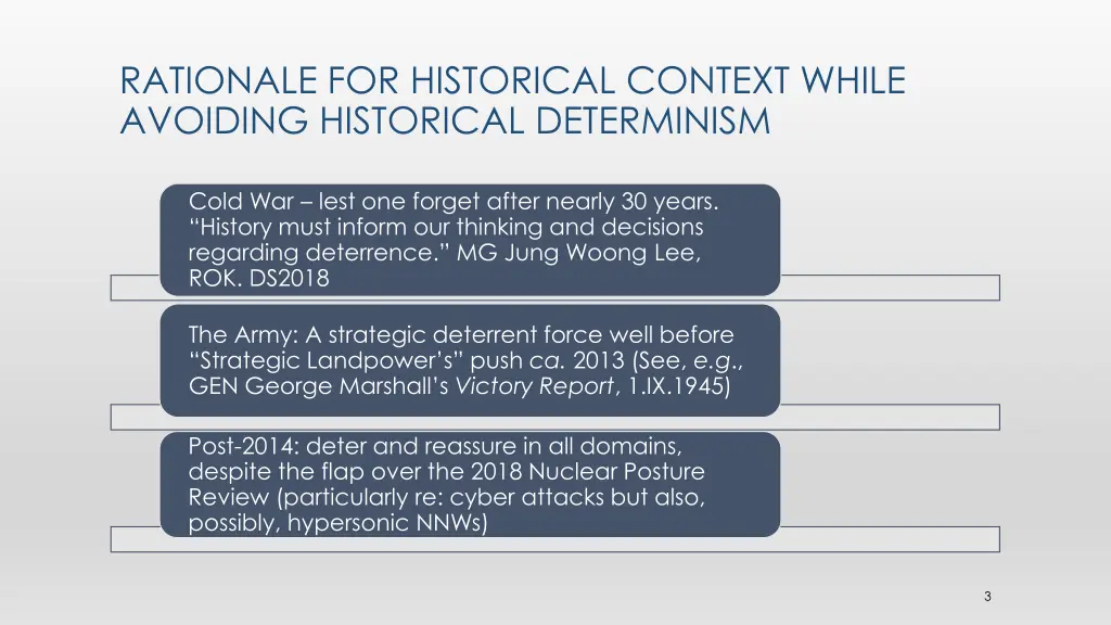 rationale for historical context while avoiding