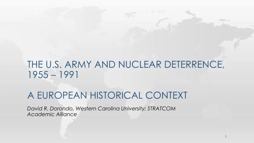 the u s army and nuclear deterrence 1955 1991