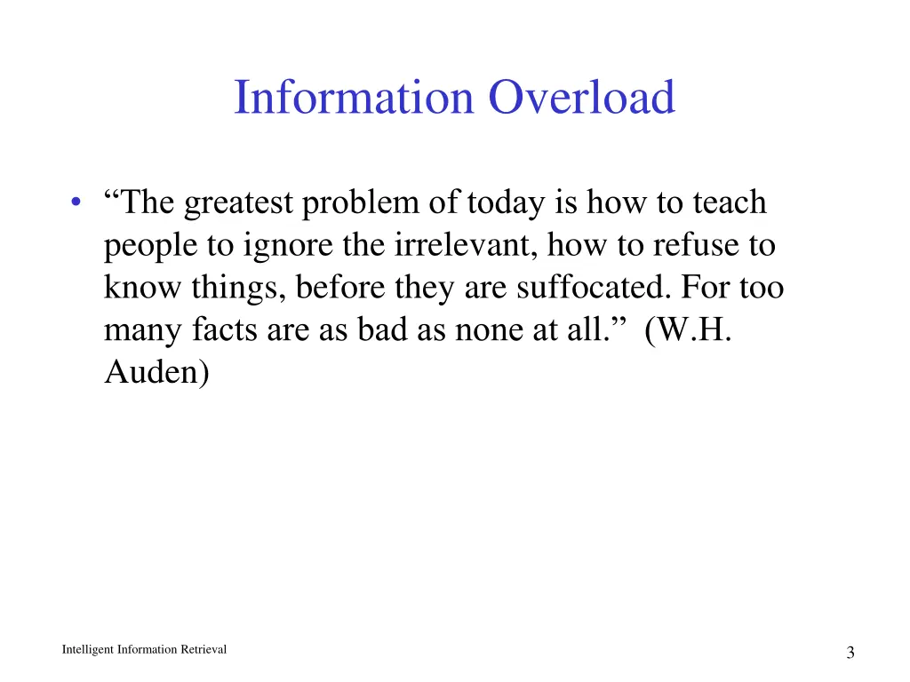 information overload