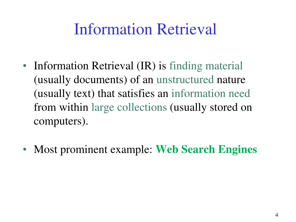 information retrieval