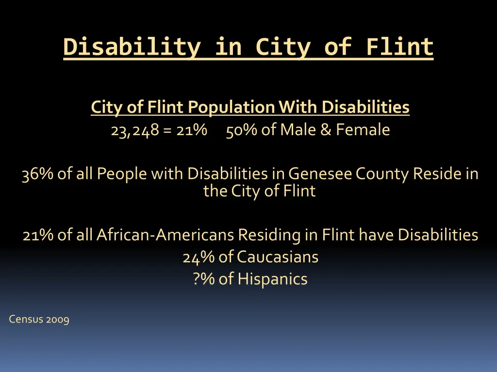 disability in city of flint