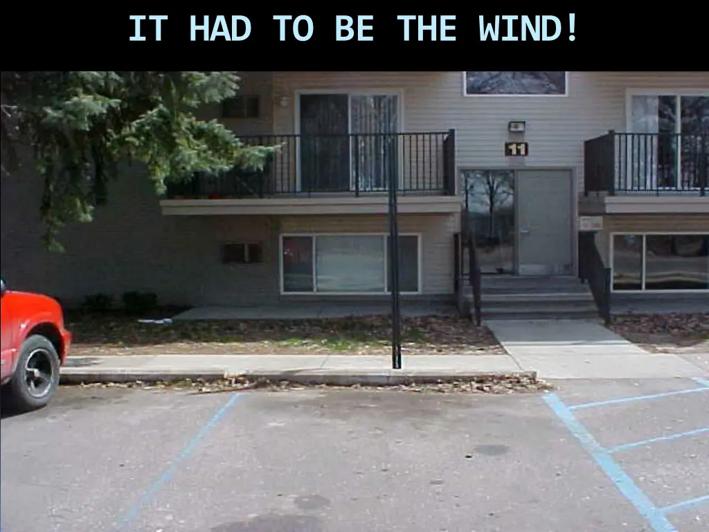 it had to be the wind