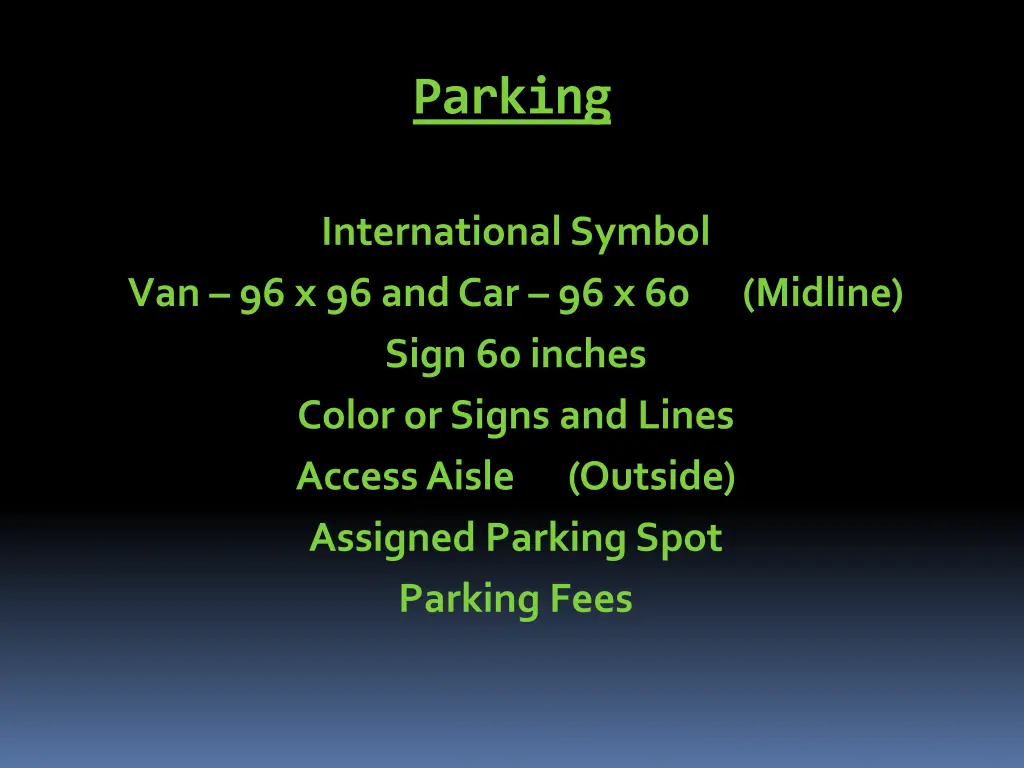 parking