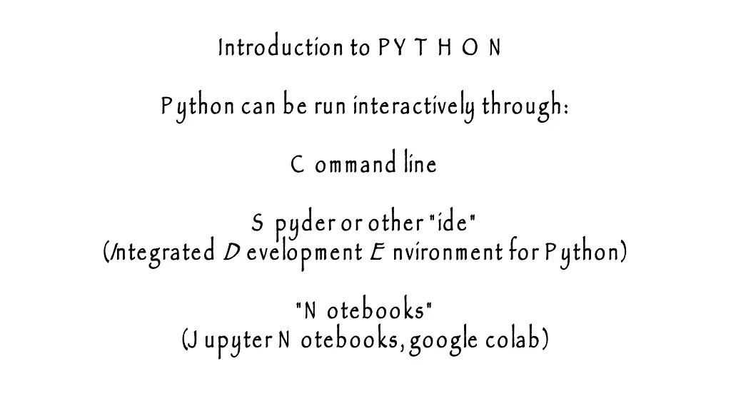 introduction to p y t h o n