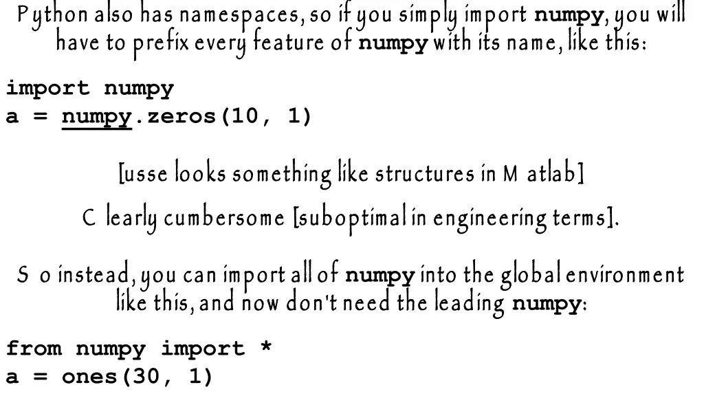 p ython also has namespaces so if you simply