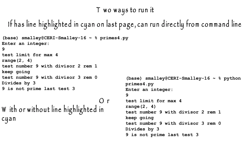 t wo ways to run