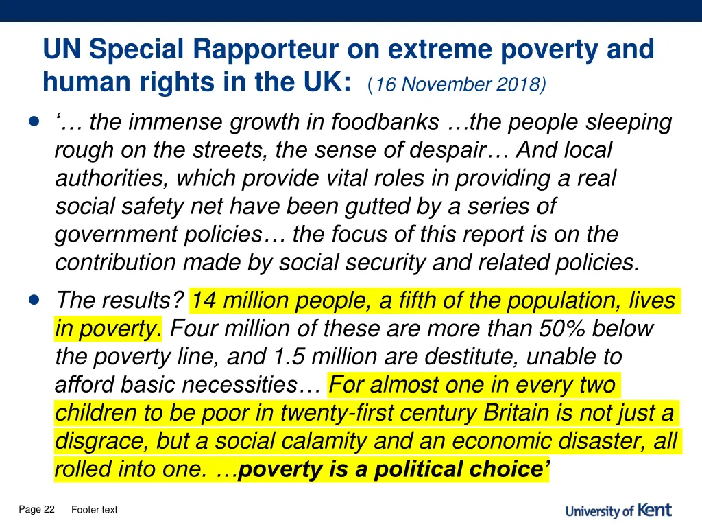 un special rapporteur on extreme poverty