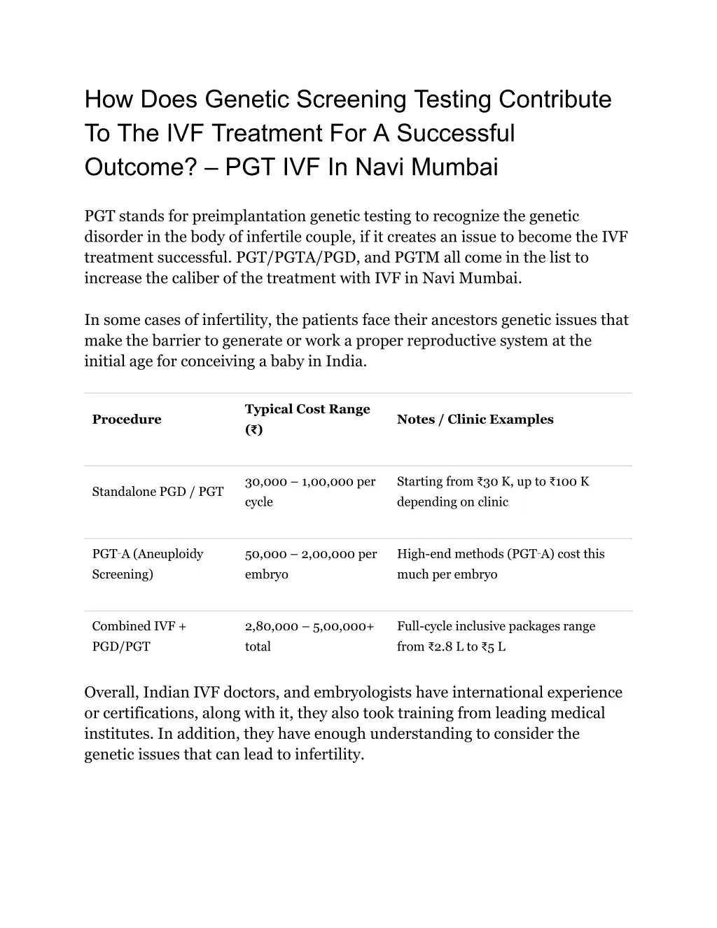 how does genetic screening testing contribute