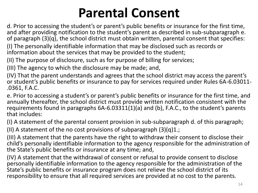 parental consent