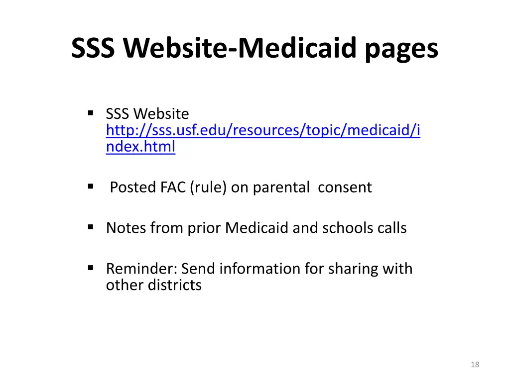 sss website medicaid pages